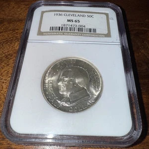 1936 Cleveland Commemorative Half Dollar NGC MS 65 Blast White - Picture 1 of 4