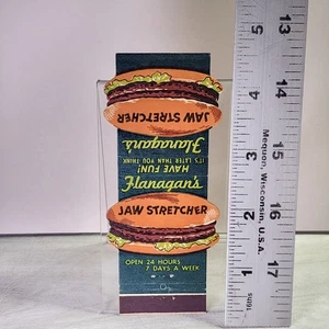 Flanagan's Portland Vintage Jaw Stretcher Burger Matchbook - Picture 1 of 2