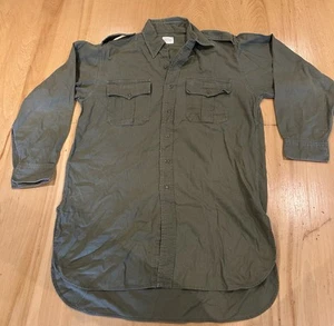 Good Used Post War Vintage British Army Tropical Green Airtex Shirt A - Picture 1 of 9