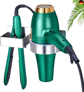 WAYASI Föhn und Glätteisen Halterung Wand Ohne Bohren Föhnhalter, Edelstahl Gl - Bild 1 von 9