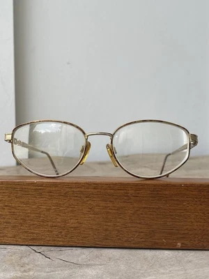 Vintage Valentino Eyeglasses Frames 54-17-135 Metal Tortoise Italy Professor - Image 1 of 4