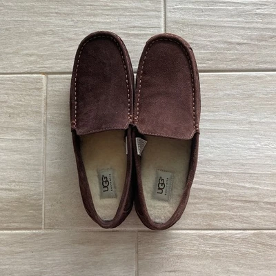UGG Ascot Men's Suede and Wool Lined Moccasin Slippers - Image 1 of 4