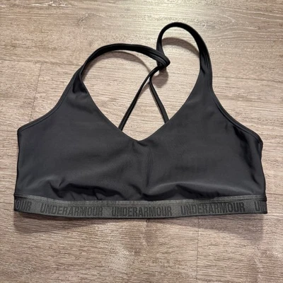 Under Armour Sports Bra Womens Small Black Outdoor Running Performance Casual - Image 1 of 4