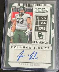 Boleto universitario Panini Contenders Draft Pick 2020 automático James Lynch #285 (AU, RC) - Imagen 1 de 2