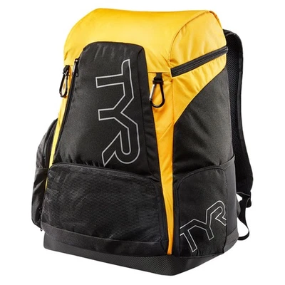 Mochila para atletas TYR Alliance 45L seca húmeda ergonómica gimnasio piscina bolsa negra dorada Foto 1 de 4