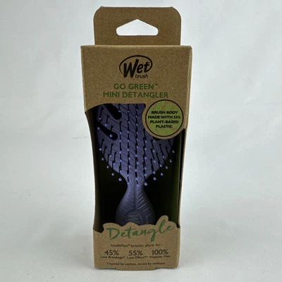 Wet Brush Go Green Mini Detangler Hair Care Detangling Small - New - Purple - Image 1 of 4