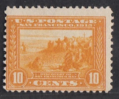 EE. UU. 1913 MLH PEQUEÑO DELGADO 10c PANAMÁ - EXPOSICIÓN DEL PACÍFICO DESCUBRIMIENTO DE LA BAHÍA DE SAN FRANCISCO Foto 1 de 2