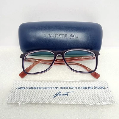 Monturas para gafas Lacoste L2776 514 53-15-140 púrpura azul rojo con estuche y tela Foto 1 de 4