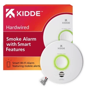 Detector de humo inteligente Kidde cableado Wi-Fi habilitado alarma funciones inteligentes - Imagen 1 de 1