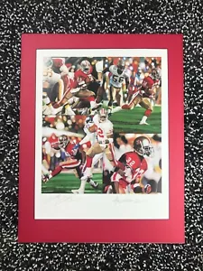90s 1996 Ricky Watters Signed Autograph SF 49ers Eagles Lithograph Print 7/500 - Picture 1 of 8