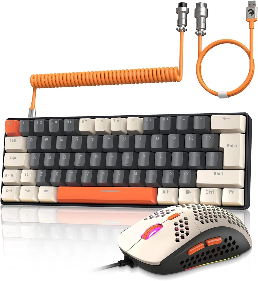 ZIYOU LANG T60 Wired Mechanical Gaming Keyboard and Mouse Combo Mini Portable - Image 1 of 4