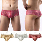 Sexy Sequin Boxershorts Mini Trunks Man U Pouch Underpants Gay Underwear Briefs
