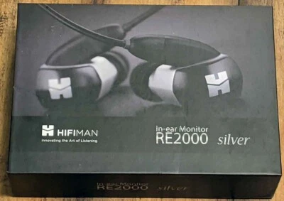 ¡En caja original! Monitores intrauditivos de ajuste universal de referencia HIFIMAN RE2000 SILVER Foto 1 de 4