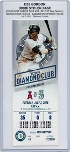 Dee Strange Gordon 300th STOLEN BASE 2018 Mariners Angels 7/3 CLUB Ticket OHTANI - Picture 1 of 12