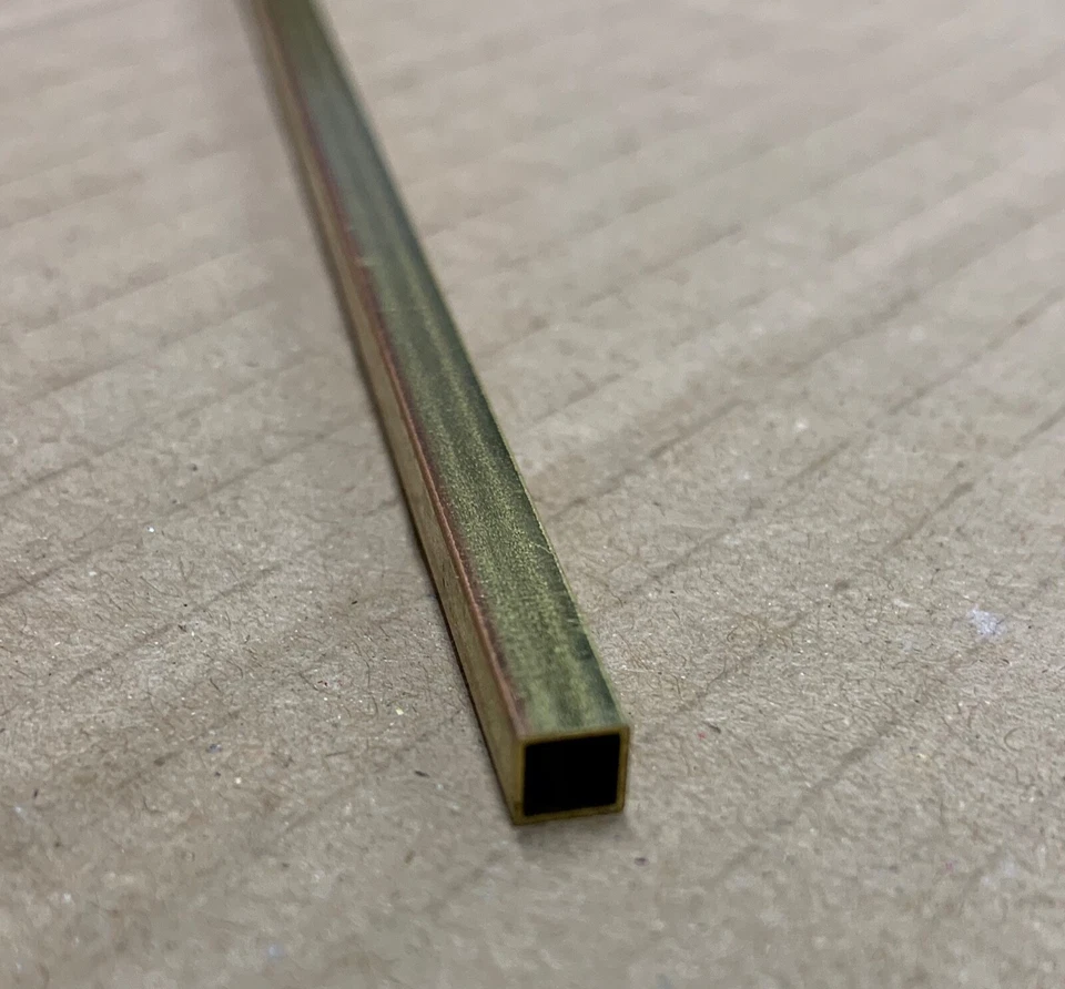 K&S 5/32 brass square tube 12" long. made by k and s no.152