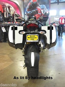 Ducati Multistrada 1200 5 piece hardbag + mudguard reflective decal kit pre2014 - Picture 1 of 2