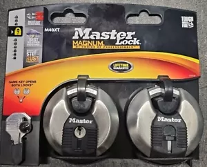 Master Lock M40XTCCSEN Magnum Stainless Steel Discus Padlock. F5 - Picture 1 of 2
