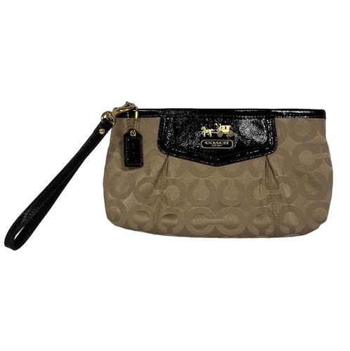 Pochette da polso Coach Madison cavallo e carrozza plissettata op art jacquard classico