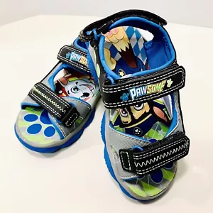 Nicelodeon Boys Toddler Size 9 Paw Patrol Pawsome Sandals Adjustable Ankle Heel - Picture 1 of 8