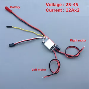 10Ax2 2CH Brushed Bürste Fahrregler Speed Controller ESC für RC Car Auto Buggy - Bild 1 von 10