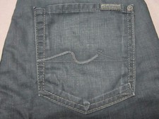 SEVEN 7 FOR ALL MANKIND MENS STANDARD DARK BLUE STRAIGHT LEG JEANS SIZE 29 NEW