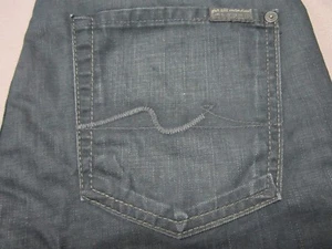 SEVEN 7 FOR ALL MANKIND MENS STANDARD DARK BLUE STRAIGHT LEG JEANS SIZE 29 NEW - Picture 1 of 9