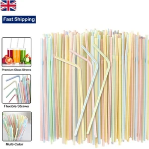 Reusable Plastic Drinking Straws – Multi-Coloured, Washable, Durable – Bulk Pack - Picture 1 of 5