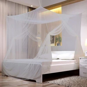 No-See-Um mesh Square Mosquito Net for King Size Bed 2 Openings Netting Mosqu... - Picture 1 of 8