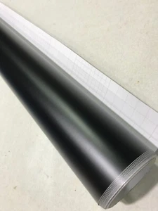60 cm x 1,52 m satinado negro mate para automóvil envoltura de vinilo adhesivo sin burbujas de aire Reino Unido - Imagen 1 de 15
