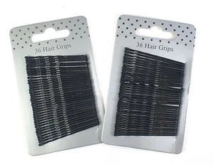 36 72 108 o 144 Negro u Oro Rubio Metal Kirby Estilo Empuñaduras para el Cabello Clips Alfileres - Imagen 1 de 4