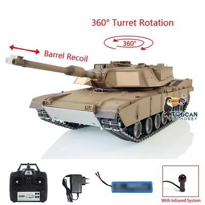 HengLong 7.1 1/16 3918 M1A2 Abrams Metal Chassis Plastic Hull RTR RC Tank IR BB - Image 1 of 4