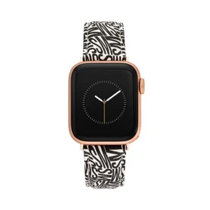 Apple Watch Logo Watch Band Black & White 42/44/45MM - Picture 1 of 9