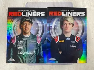 Vettel/Ticktum #RL-5/12 Redliners 2021 Topps Chrome F1 Insert Aston Carlin - Picture 1 of 2