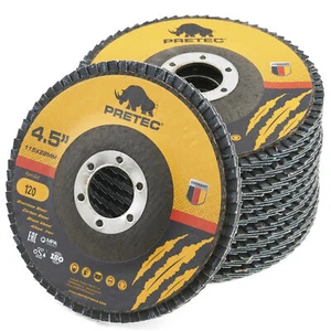 10 x Flap Grinding Sanding Discs 115mm 4.5" 40 60 80 120 Grit Angle Wheel - Picture 1 of 1
