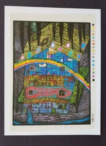 Friedensreich Hundertwasser "River Under The Roof" Mounted offset Litho 1986 - Picture 1 of 5