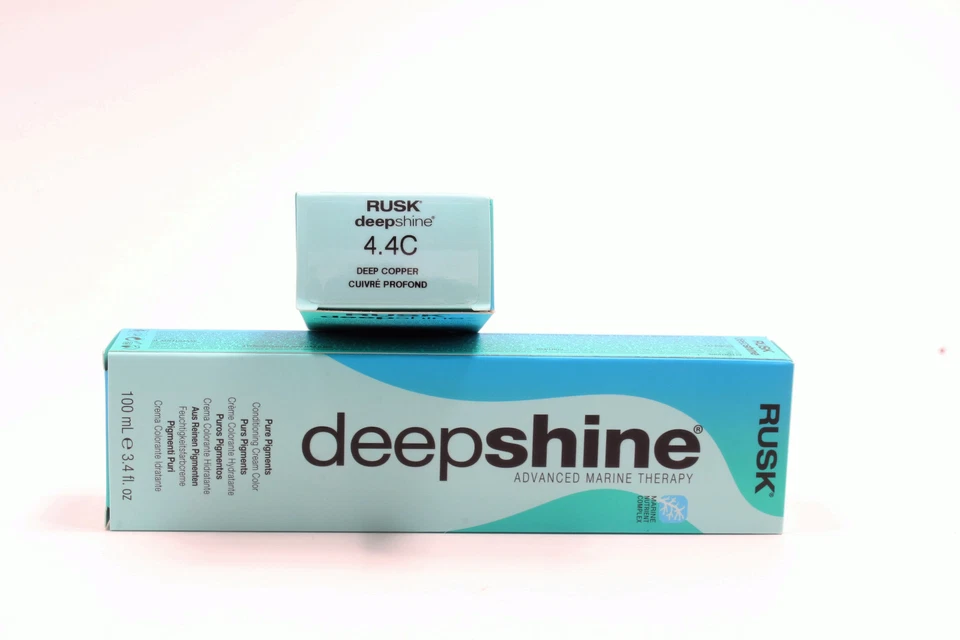 Rusk Deep Shine Cream Color 4.4C Deep Copper 3.4 Oz