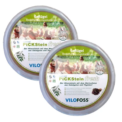 Vilofoss Pickstein FRESH 2 x10 kg Pickschale 20 kg Geflügel Hühner Mineral BIO - Bild 1 von 3