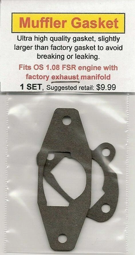 OS 1.08 FSR junta de escape/silenciador 2 peças conjunto com fato-NIP - Imagem 1 de 1