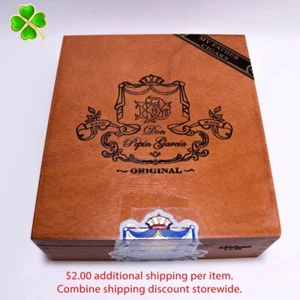Caja de cigarros de madera vacía original Don Pepin García Delicias 8" x 7" x 2,75" - Imagen 1 de 9