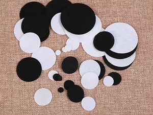 Craft DIY Felt Pads Round Fabric Pads White Patches Arts Craft 15-50mm Free Ship - Picture 1 of 14