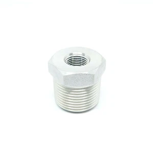 Steel 1" Male x 3/8 Female Npt Reducer bushing adapter Fitting Oil Gas Liquid - Picture 1 of 6