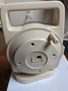 Vintage Telephone Wind-Up Extension Cord Reel Double Outlet Woods Wire 50' #955 - Zdjęcie 1 z 3