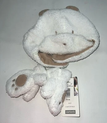 Carters Fleece Winter Bear Hat Mittens Set Boys Girls Infant Size 12-24 M Unisex - Image 1 of 4