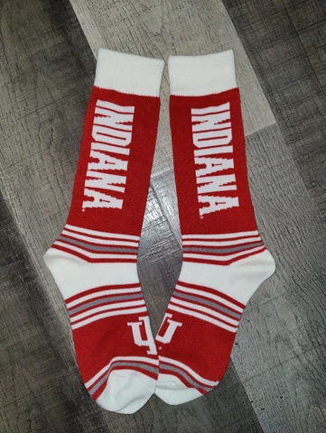 Indiana Hoosiers College Go Team Crew Socks Large Cover