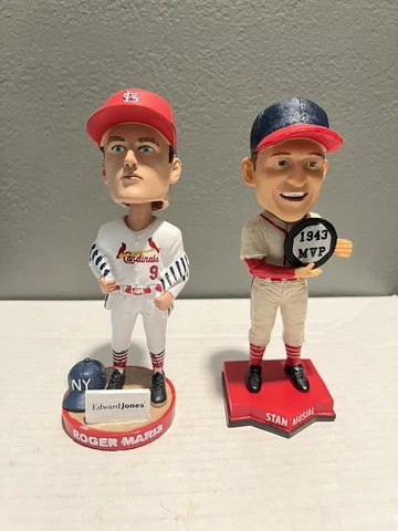 St Louis Cardinals Stan Musial 1943 MVP and Roger Maris bobblehead Cover
