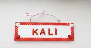 Ladybirds Name Plaque Bedroom Ladubug Nursery Sign Home Decor Custom Childs Gift - Picture 1 of 6