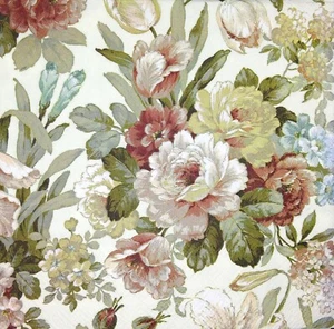 M378# 3 servilletas de papel individuales para decoupage artesanía Kate flores vintage en crema - Imagen 1 de 11
