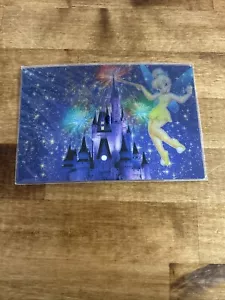 Disney Disneyland Castello della Bella Addormentata Campanellino Cartolina Lenticolare - Foto 1 di 7