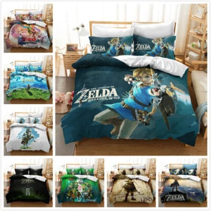 Cosplay The Legend of Zelda Link 3D Duvet Cover Bedding Set Pillowcase Quilt NEW - Picture 1 of 41