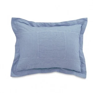 NIP LIZ CLAIBORNE LEIGHTON BLUE 2 STANDARD COTTON PILLOW SHAMS - Picture 1 of 3